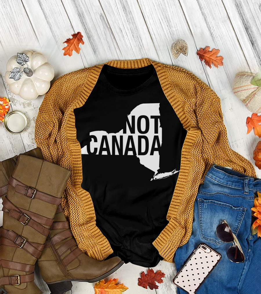 Not Canada New York State Map Outline T-Shirt