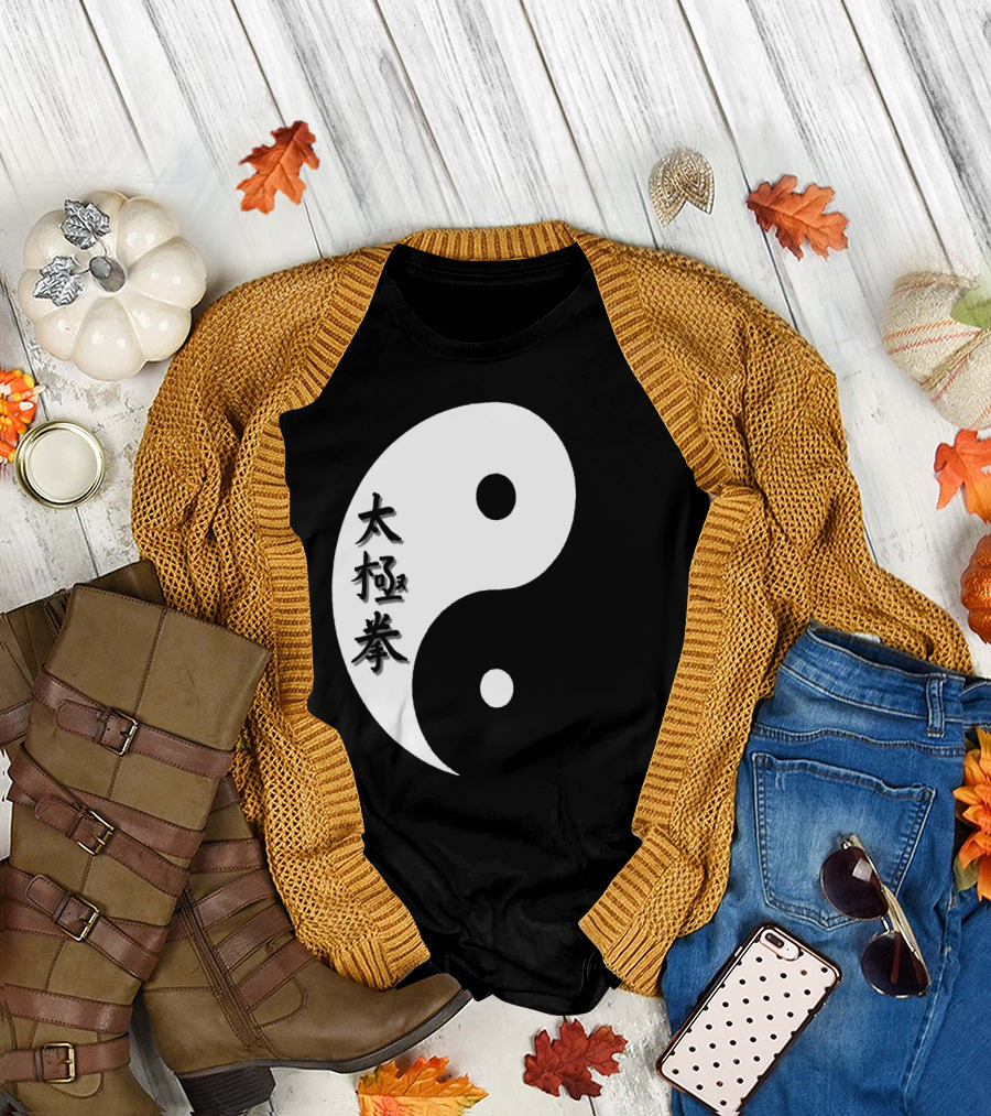 Yin Yang Tai Chi Calligraphy T-Shirt