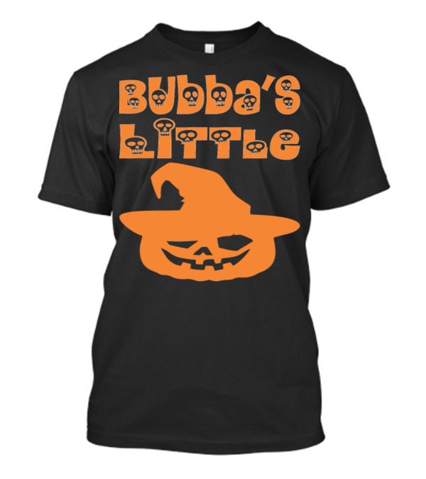 Bubba's Little Pumpkin Halloween Jack-o'-Lantern With Skulls T-Shirt