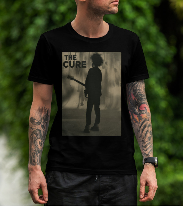 THE CURE Silhouette With Guitar Iconic T-Shirt