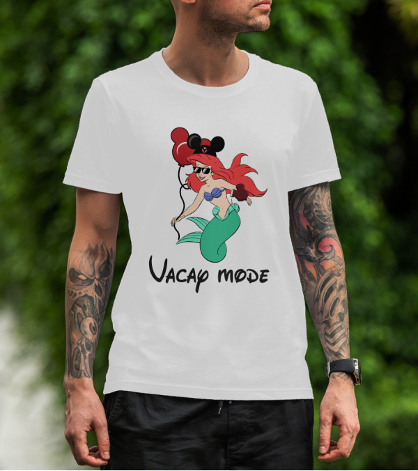 Vacay Mode Little Mermaid With Mickey Balloons T-Shirt