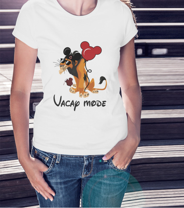 Scar Lion Vacay Mode Balloon Ears Sunglasses Ice Cream T-Shirt