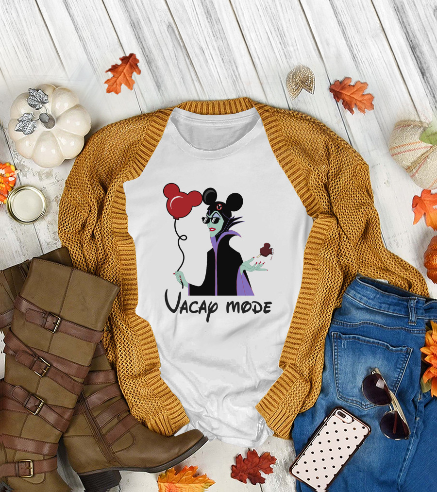 Maleficent Vacay Mode Disney Ears Balloon Chocolate Treat T-Shirt