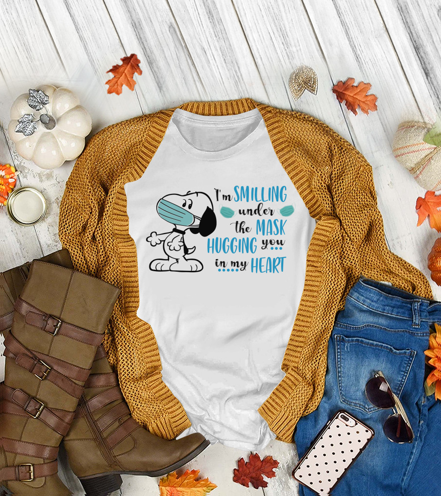 I'm Smiling Under the Mask Hugging You in My Heart T-Shirt