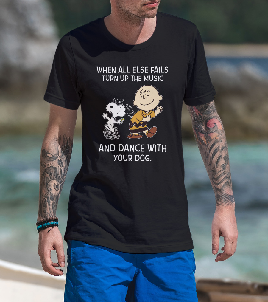 Dance With Your Dog Peanuts Charlie Brown Snoopy T-Shirt