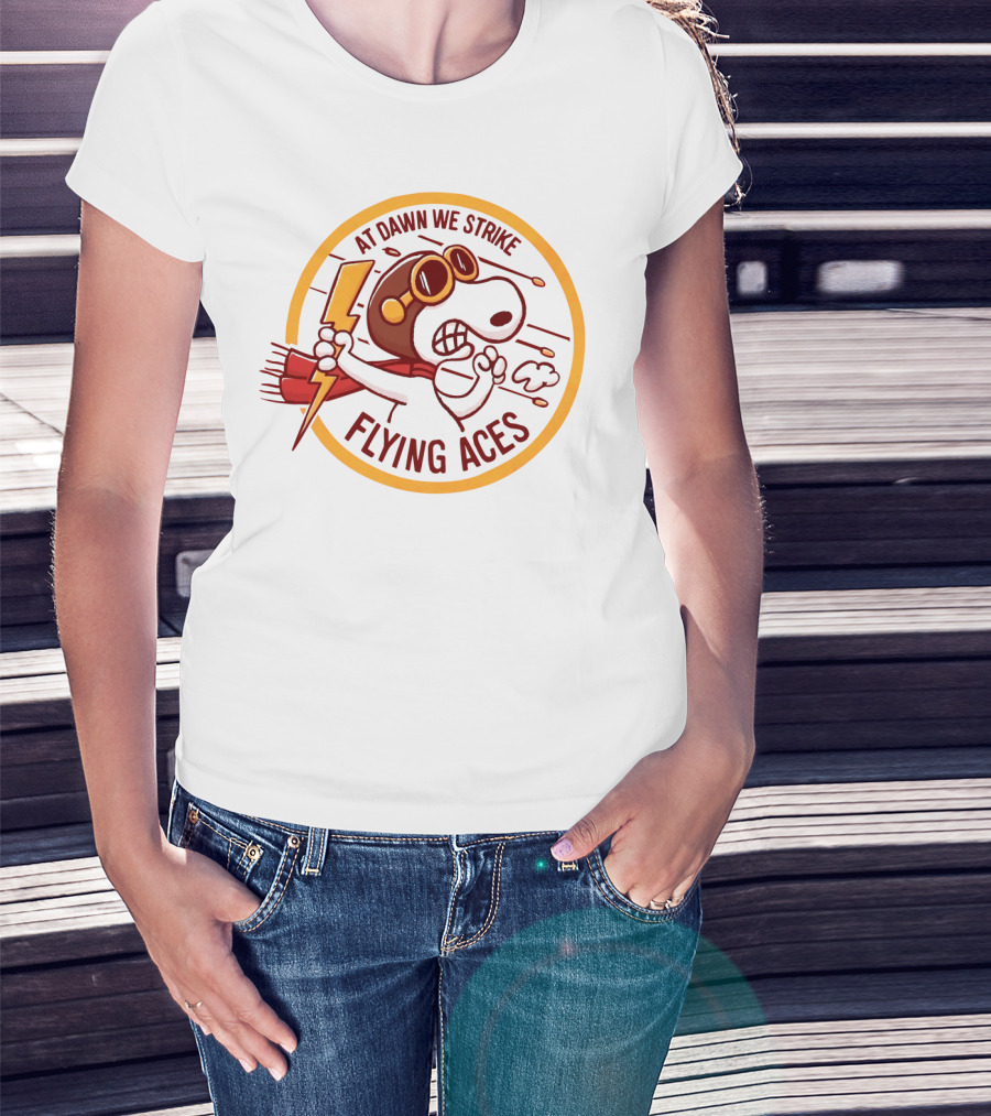 At Dawn We Strike Flying Aces T-Shirt