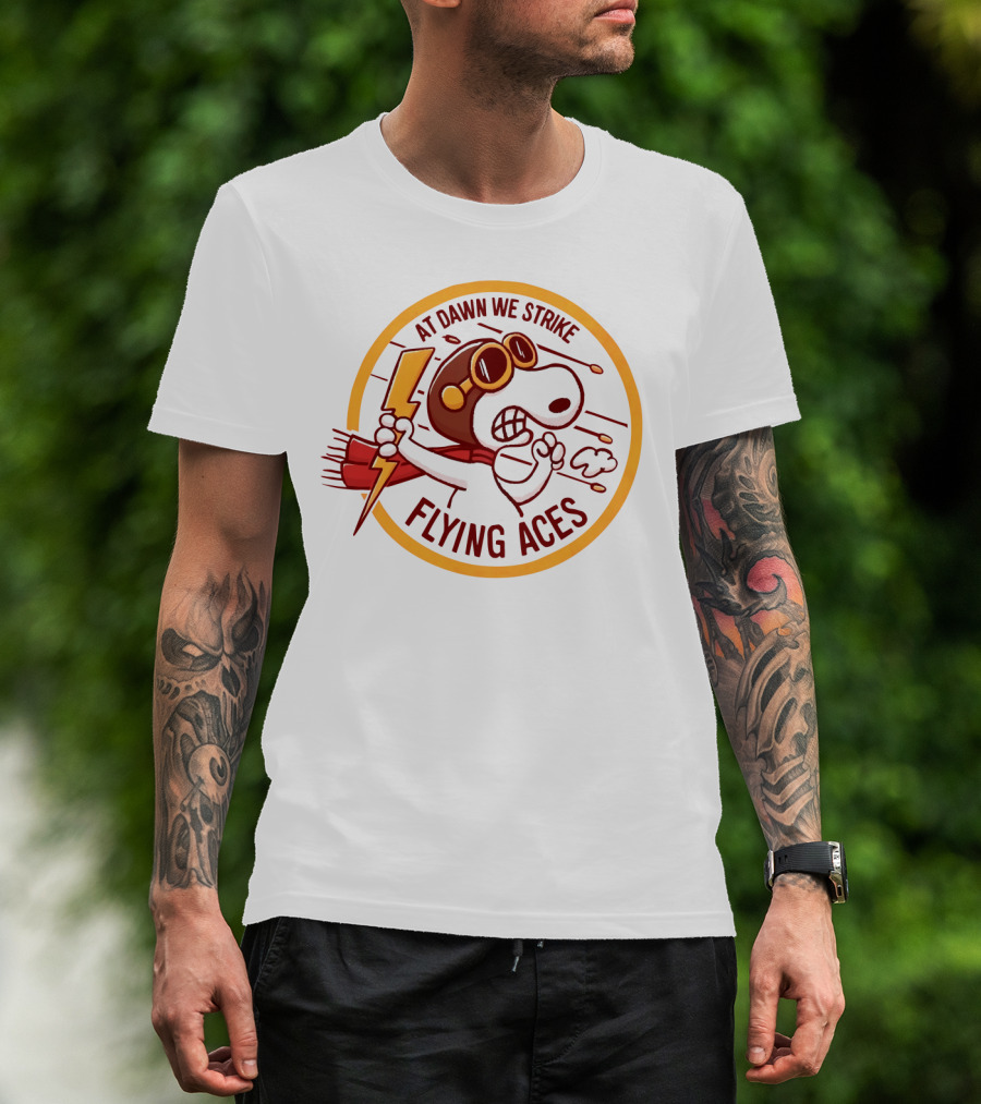 At Dawn We Strike Flying Aces T-Shirt