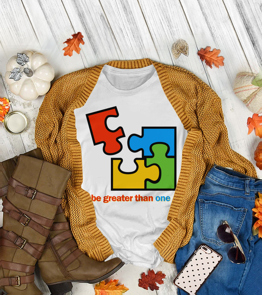 Office 2000 Be Greater Than One Puzzle Pieces T-Shirt