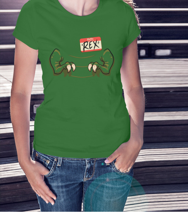 Hello My Name Is Rex Dinosaur Claws T-Shirt