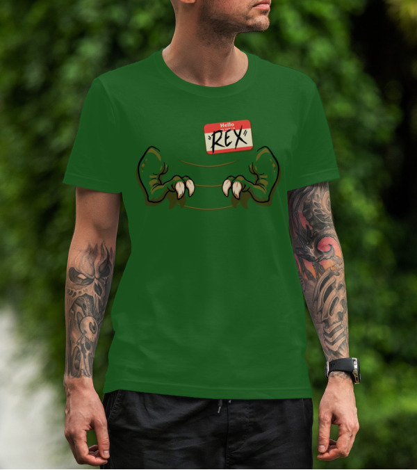 Hello My Name Is Rex Dinosaur Claws T-Shirt
