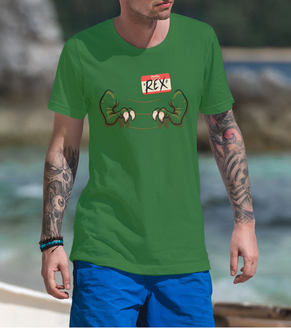 Hello My Name Is Rex Dinosaur Claws T-Shirt