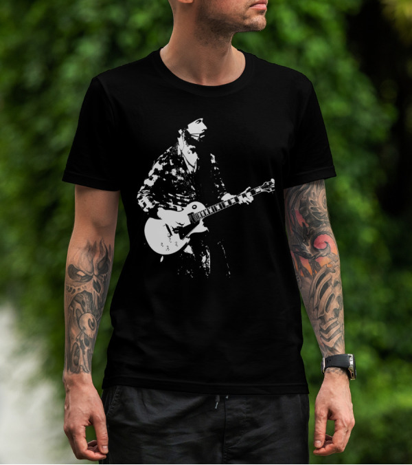 Mens Guitar Player Iconic Style Les Paul T-Shirt