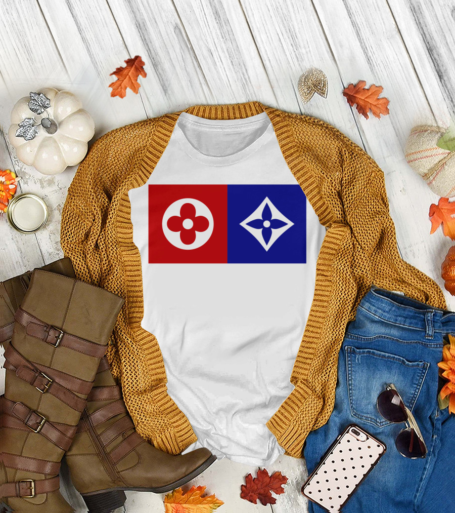 Best Dual Icon Flower Emblems T-Shirt