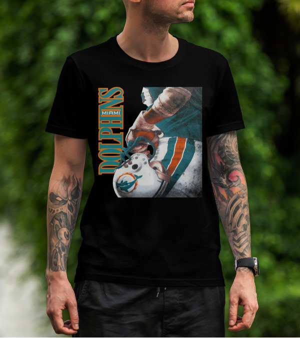 Miami Dolphins Football Helmet T-Shirt