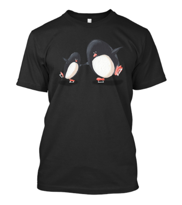 Ice Dance Penguins Skating On Ice T-Shirt