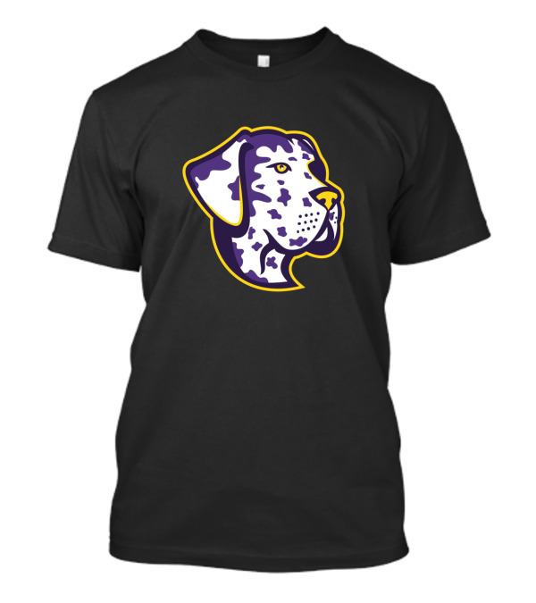 Purple And Yellow Great Dane Dog Mascot T-Shirt