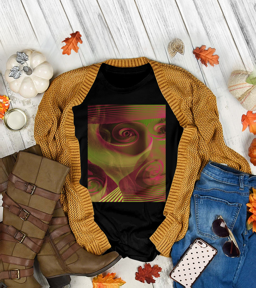 African Lion Optical Illusion Swirl T-Shirt