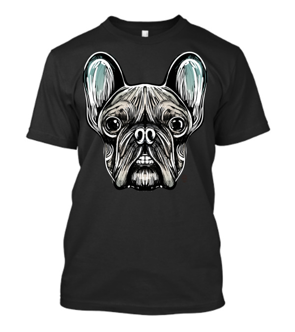 French Bulldog Grinning Face T-Shirt