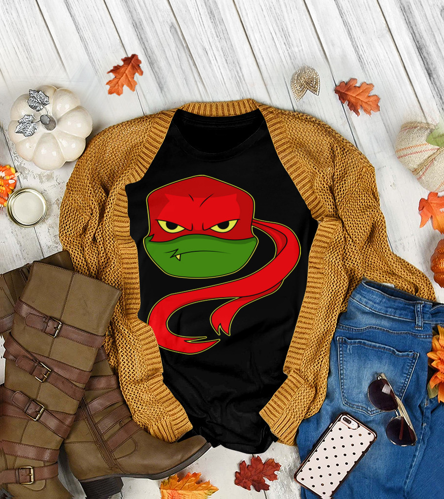 Raphael-Inspired Ninja Turtle Mask T-Shirt