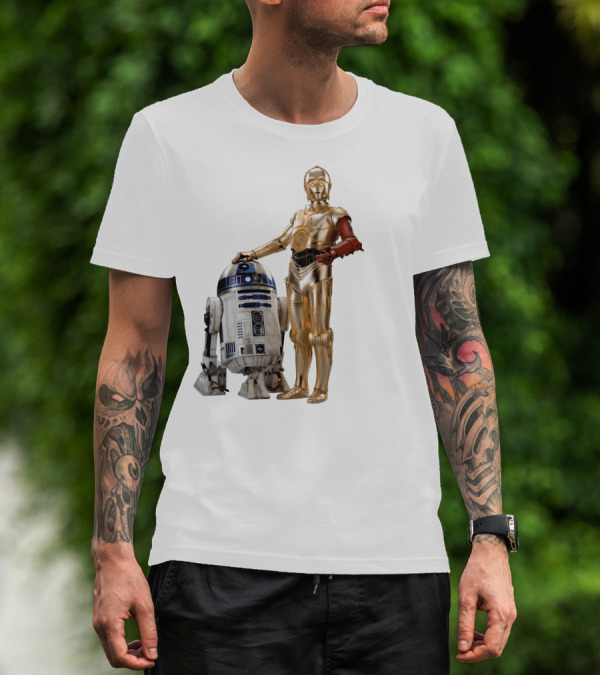 Star Wars R2-D2 C-3PO Transparent T-Shirt