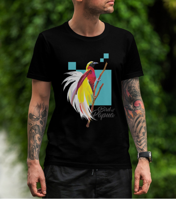 Bird Of Papua Save Cendrawasih Vibrant Yellow And Red Papuan Bird T-Shirt