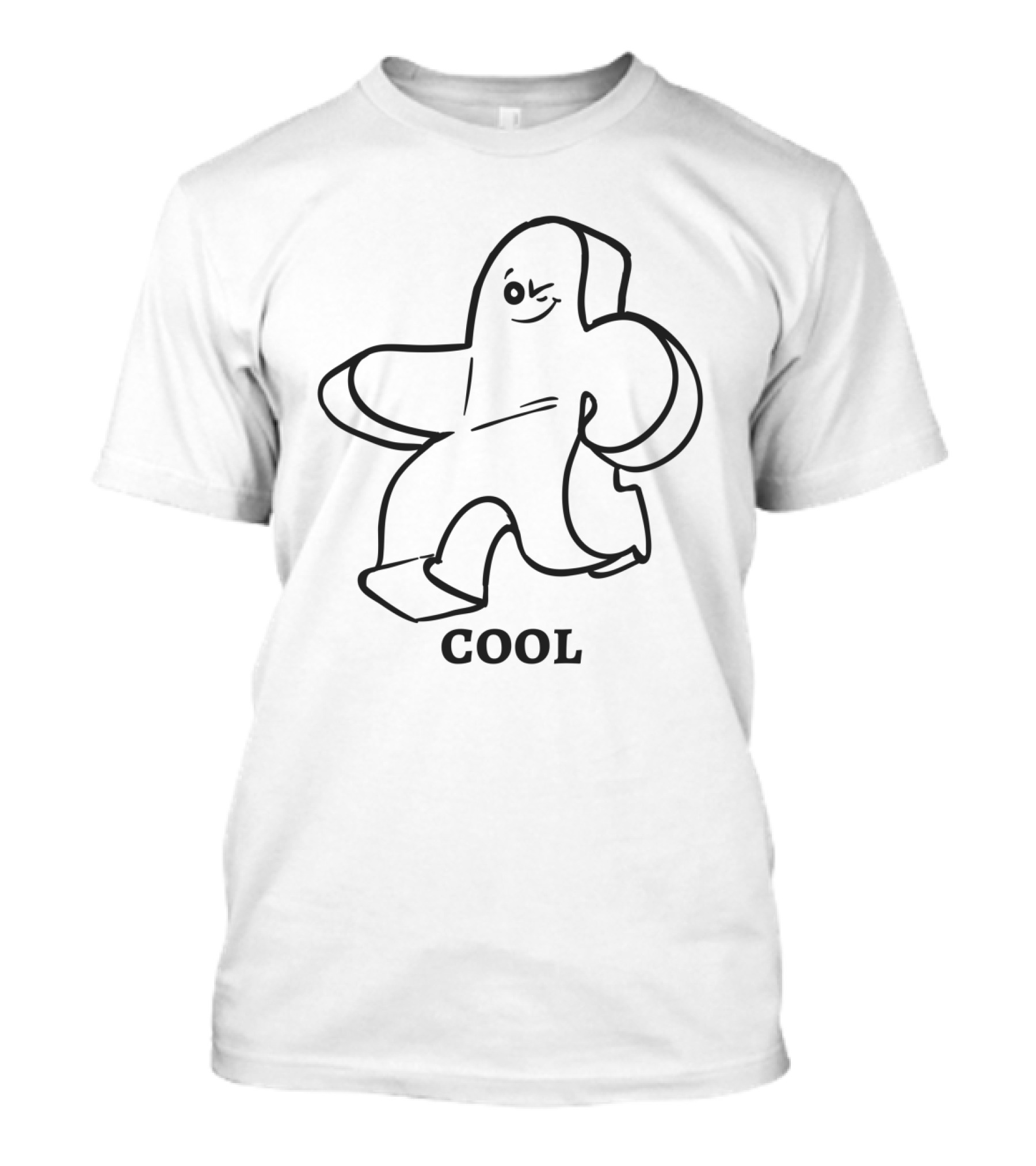 Cool Meeple Character Illustration Featuring The Word COOL From The Meeple Party World T-Shirt