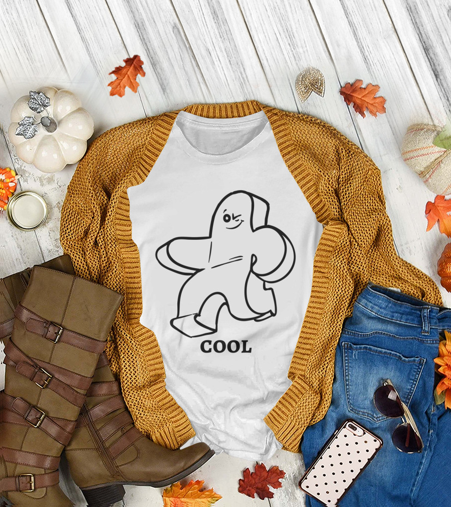 Cool Meeple Character Illustration Featuring The Word COOL From The Meeple Party World T-Shirt
