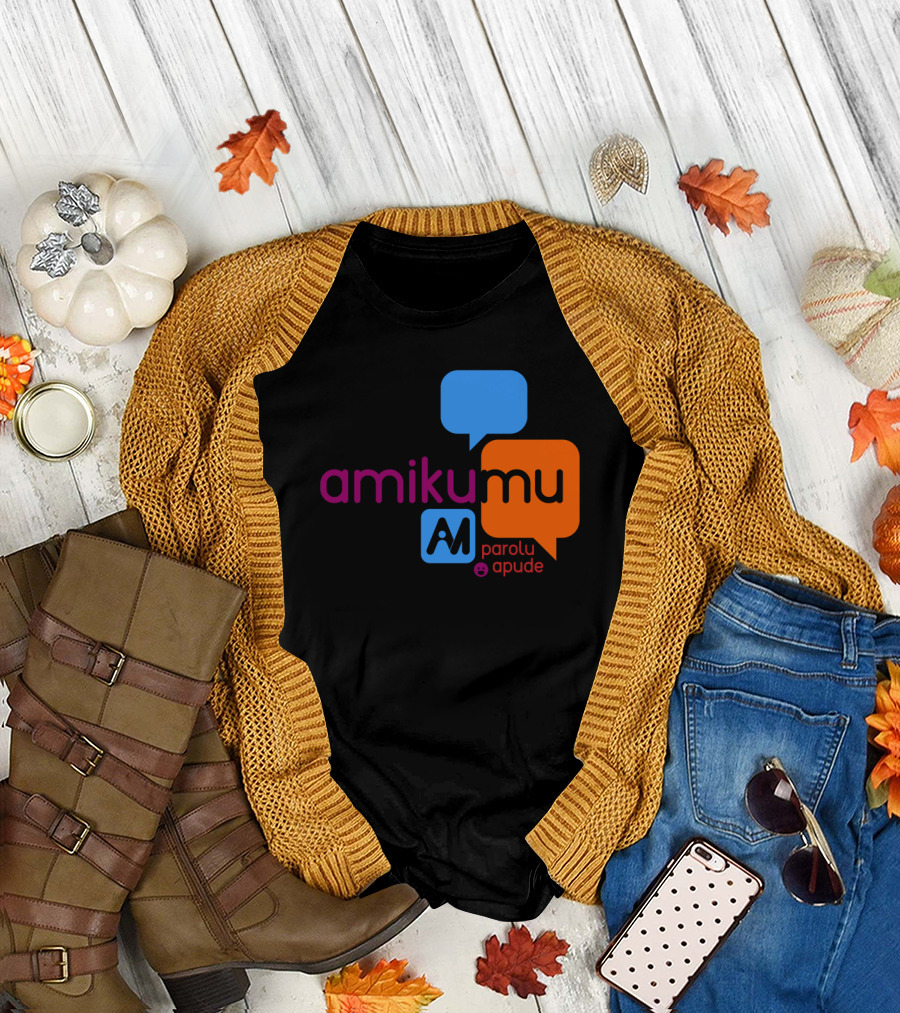 Amikumu Parolu Apude Colorful Speech Bubbles T-Shirt