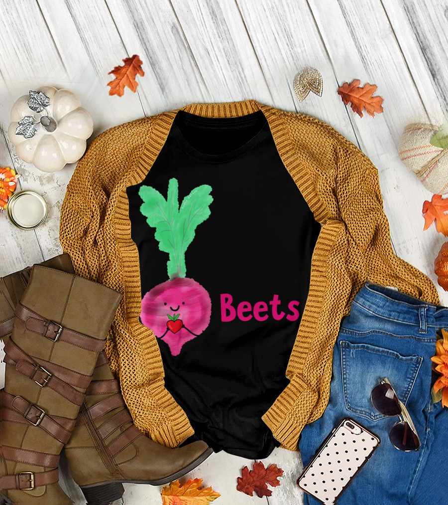 My Heart Beets for My Garden Cute Beetroot Pun T-Shirt