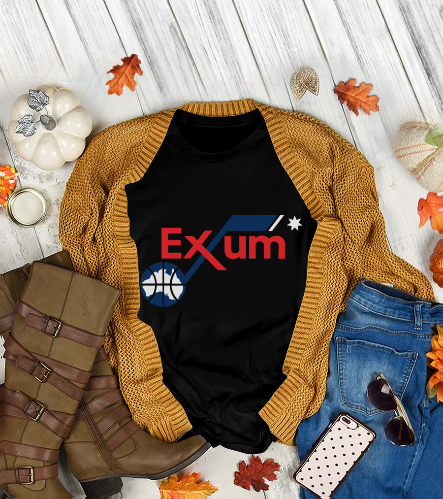 Exum Basketball Logo with Star and Ball T-Shirt