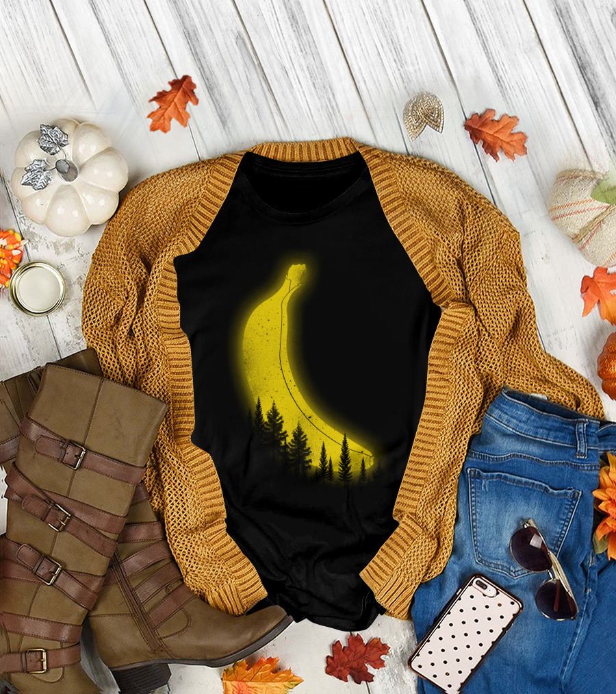 MOONana Banana Moonlit Forest Yellow Glow T-Shirt