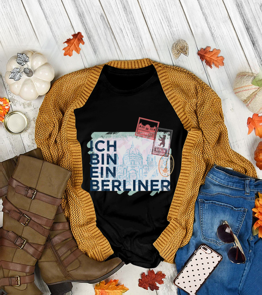 Ich Bin Ein Berliner Germany Berlin Cathedral Postcards and Stamps T-Shirt