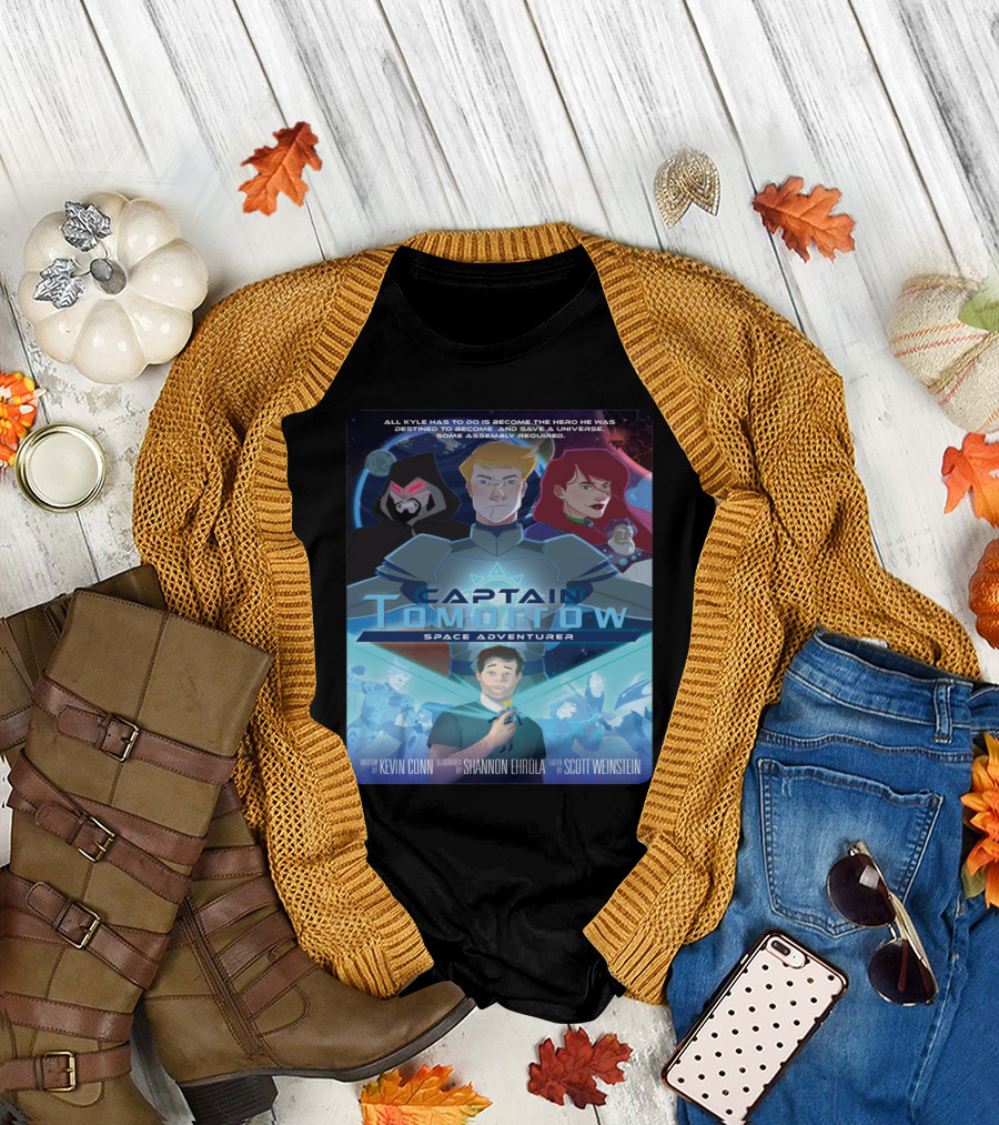 Captain Tomorrow Space Adventurer Graphic Novel Cover by Kevin Conn Illustrated by Shannon Ehrlach T-Shirt