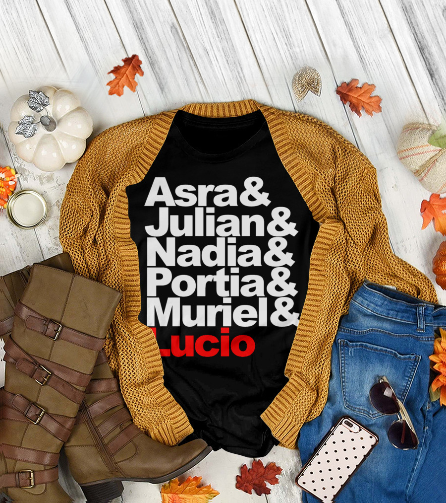 Asra Julian Nadia Portia Muriel Lucio The Arcana Characters Fan Merch T-Shirt