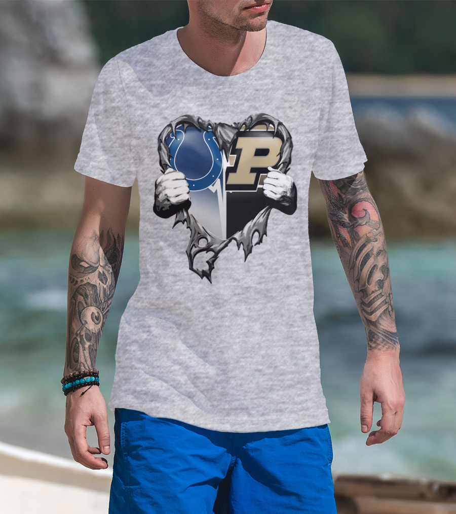 Colts Purdue Heart Revealed T-Shirt
