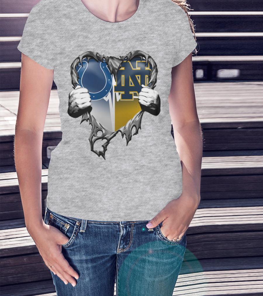 Colts Notre Dame Heart T-Shirt