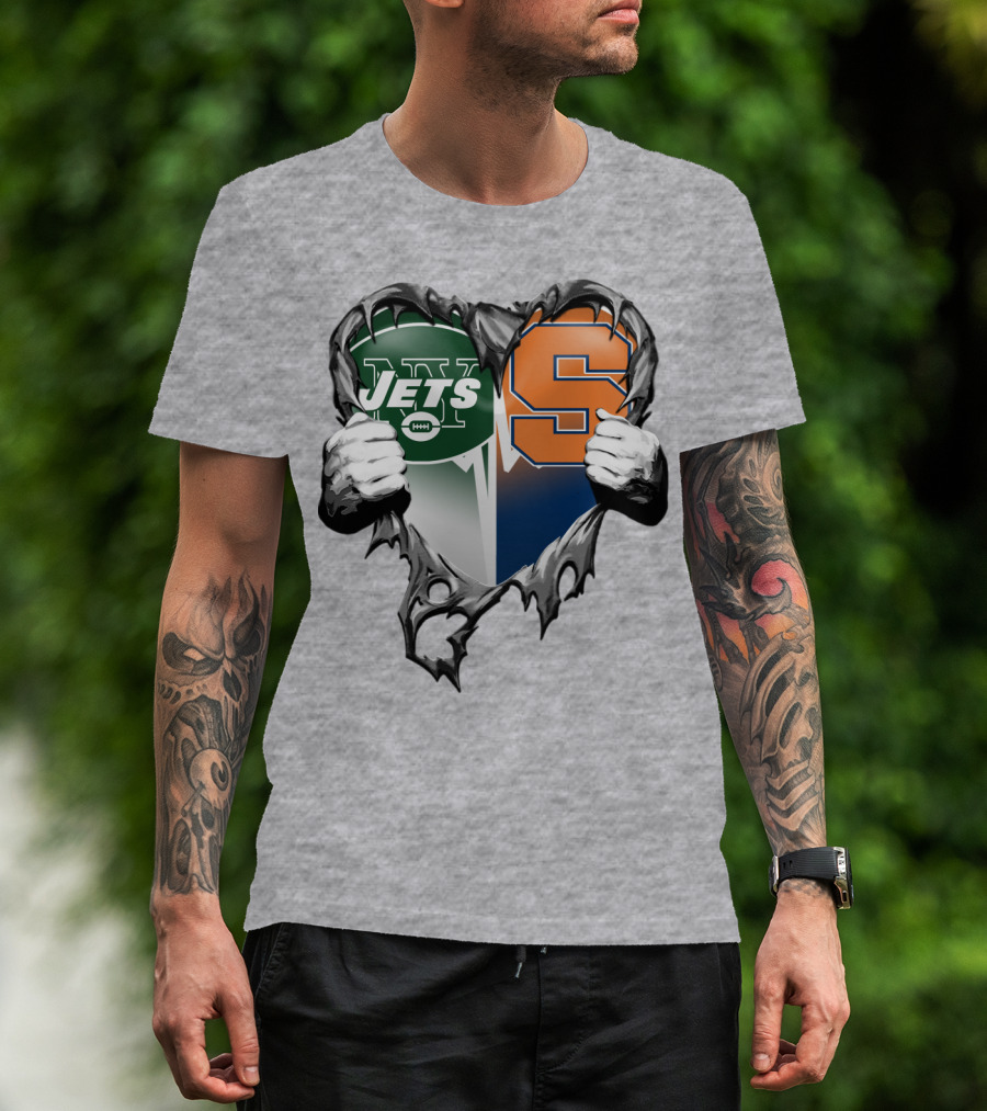 Jets Syracuse Split Heart T-Shirt