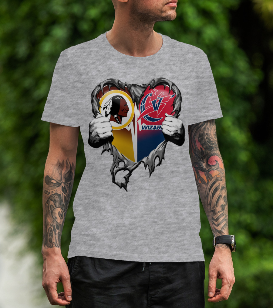 Washington Redskins Wizards Heart T-Shirt