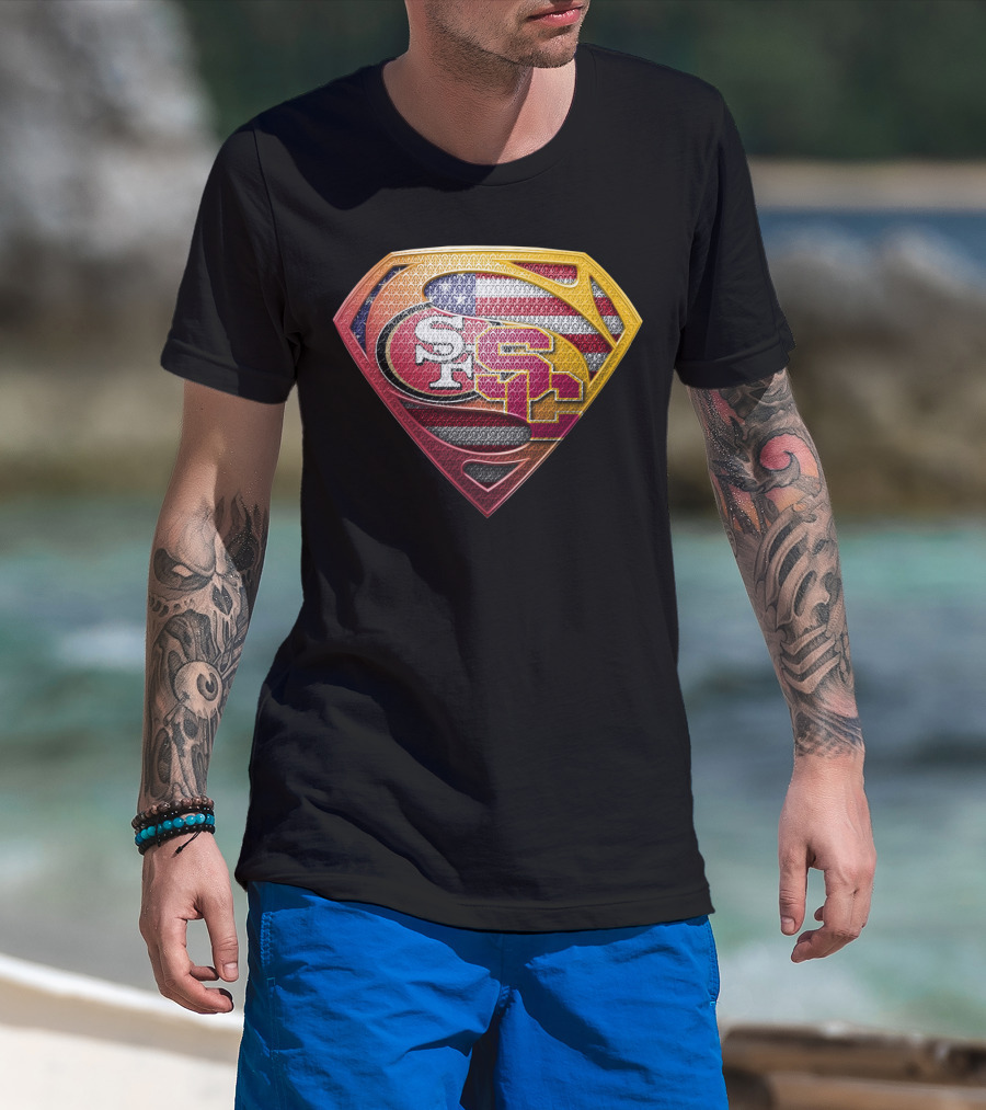 Sf Usc Super Shield United States Flag T-Shirt