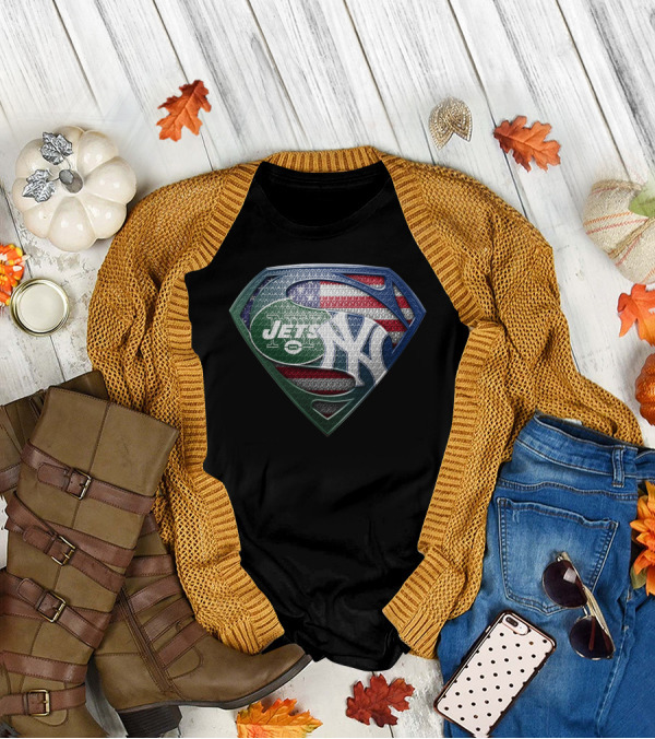 New York Jets Yankees Usa Shield T-Shirt