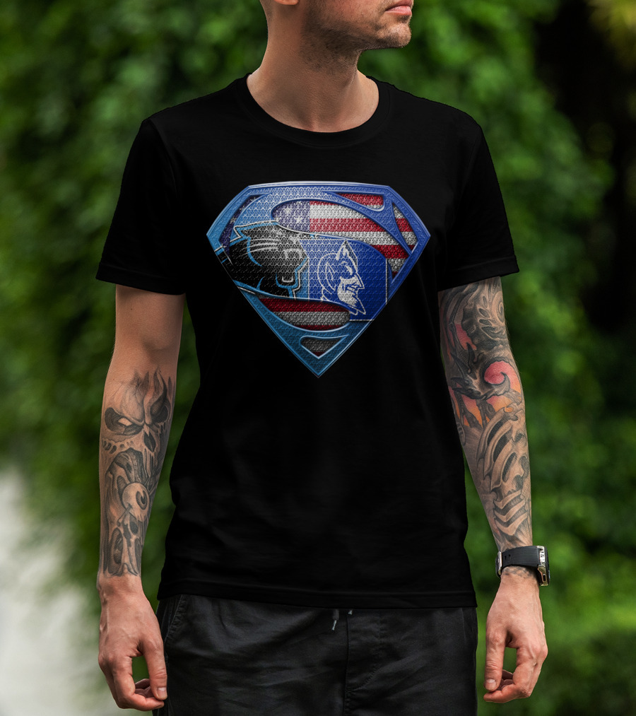 Panther Blue Devil American Flag Superman T-Shirt