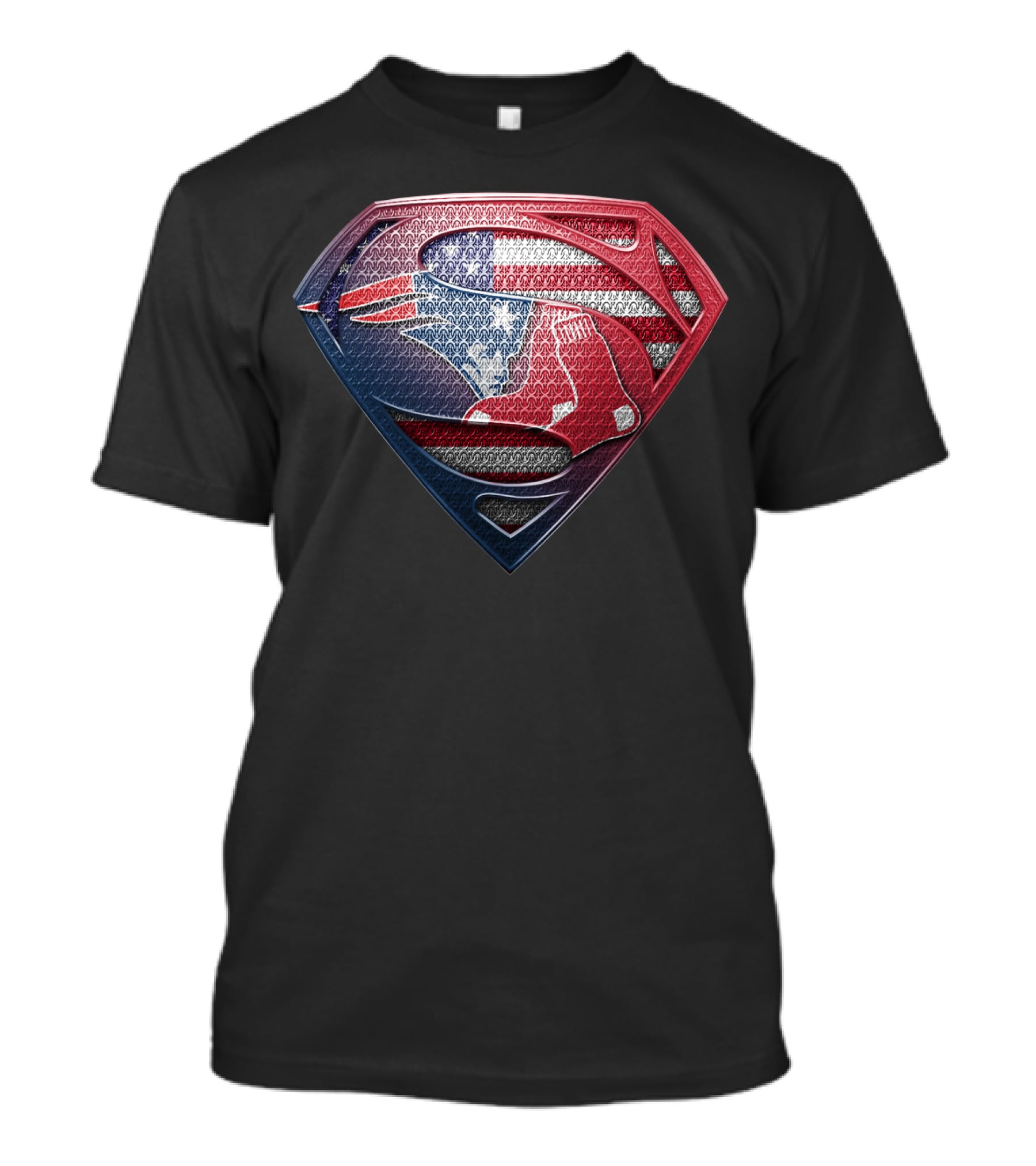 Superman Red Sox American Flag T-Shirt