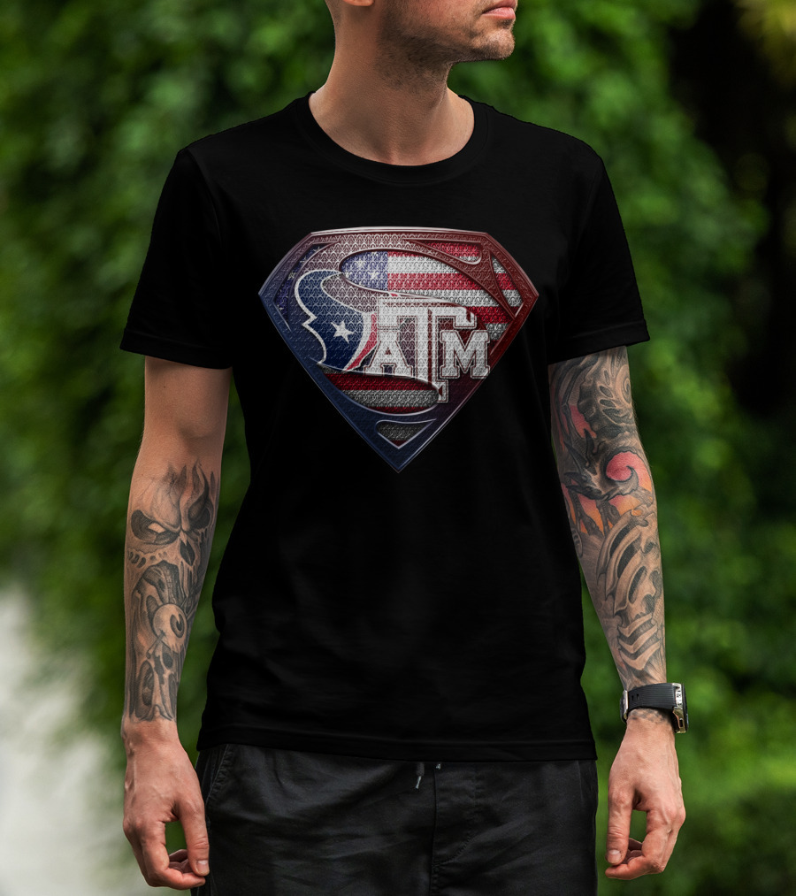 Houston Texans Texas A&M Usa Super Shield Sspus122 T-Shirt
