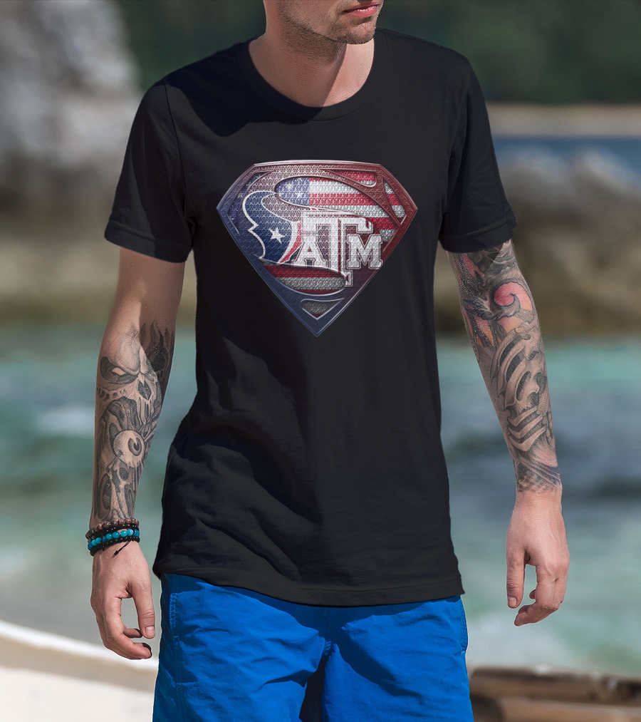 Houston Texans Texas A&M Usa Super Shield Sspus122 T-Shirt