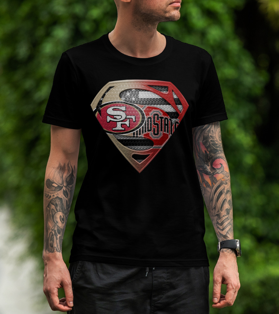 San Francisco 49ers Ohio State Superman Logo Mashup T-Shirt