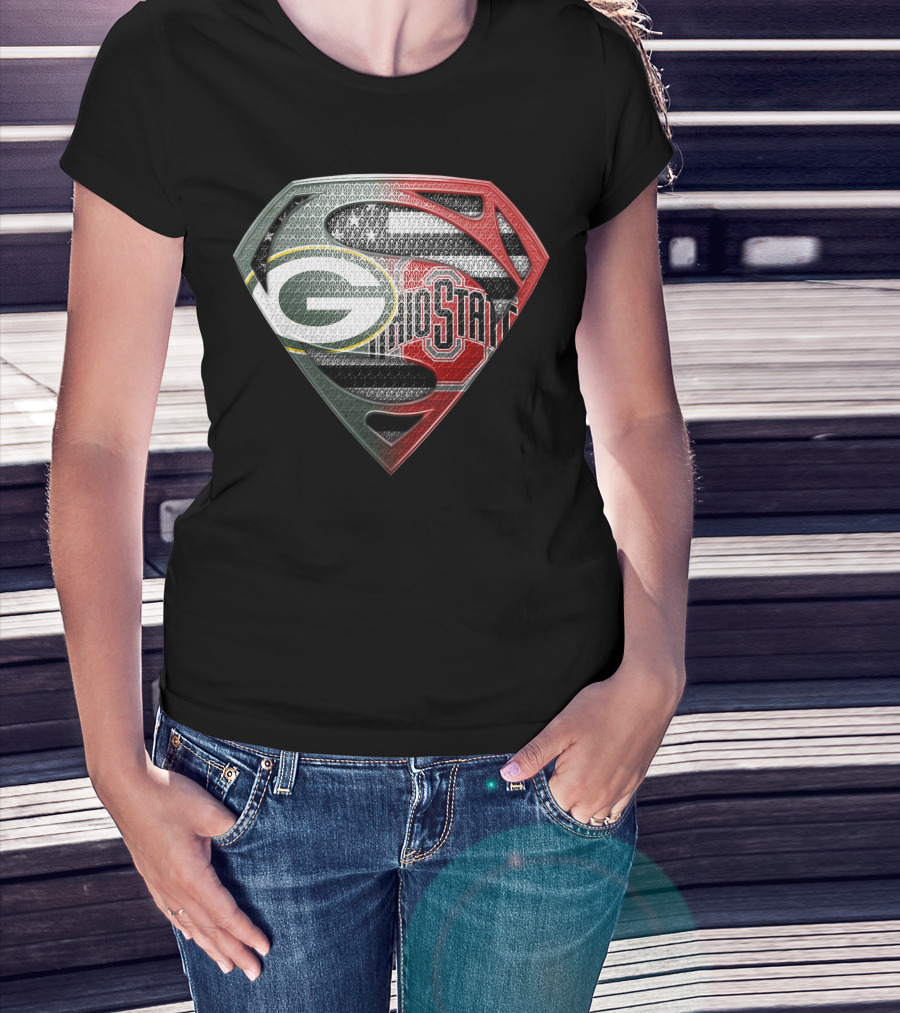 Packers Ohio State Superman Logo Fusion Sspus140 T-Shirt