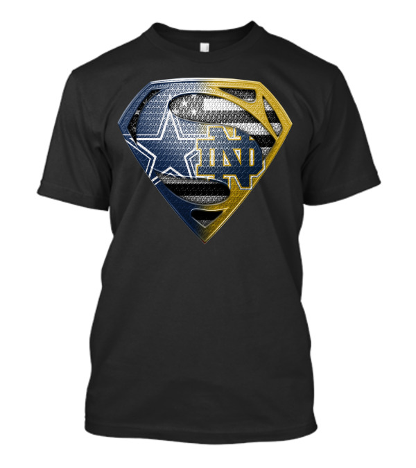 Notre Dame Dallas Cowboys Superman Shield T-Shirt