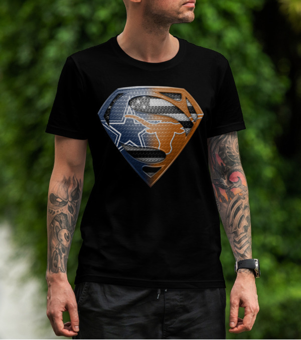 Texas Longhorns Dallas Cowboys Superman Logo Mashup T-Shirt