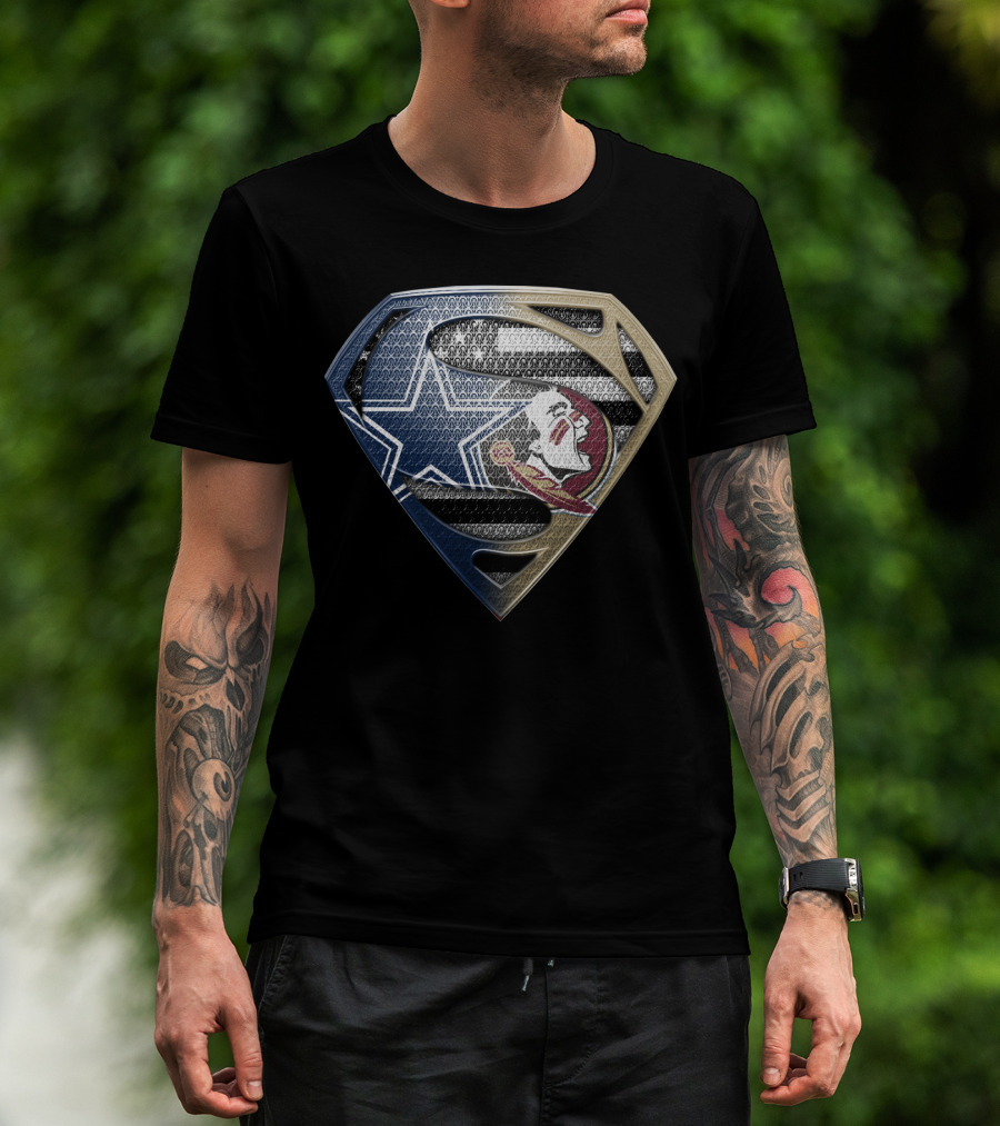 Cowboys Seminoles Superman Logo Fusion T-Shirt