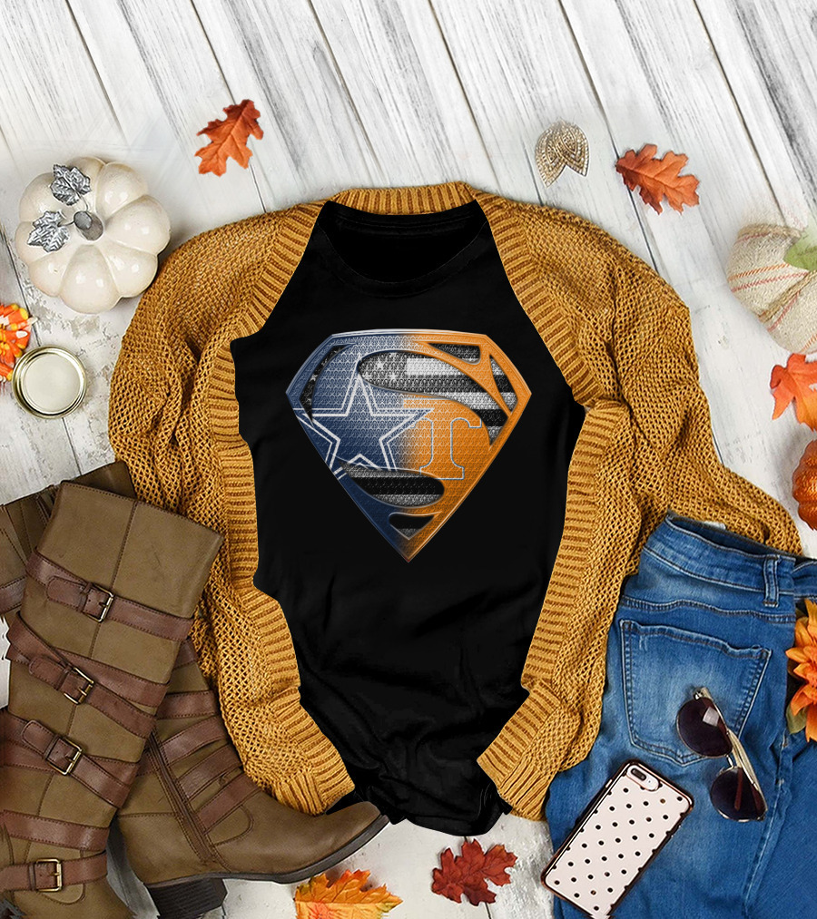 Dallas Cowboys Superman Tennessee Vols T-Shirt